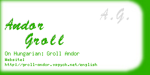 andor groll business card